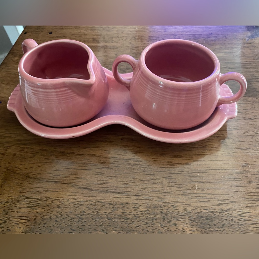 Homer Laughlin Fiestaware cream and sugar set